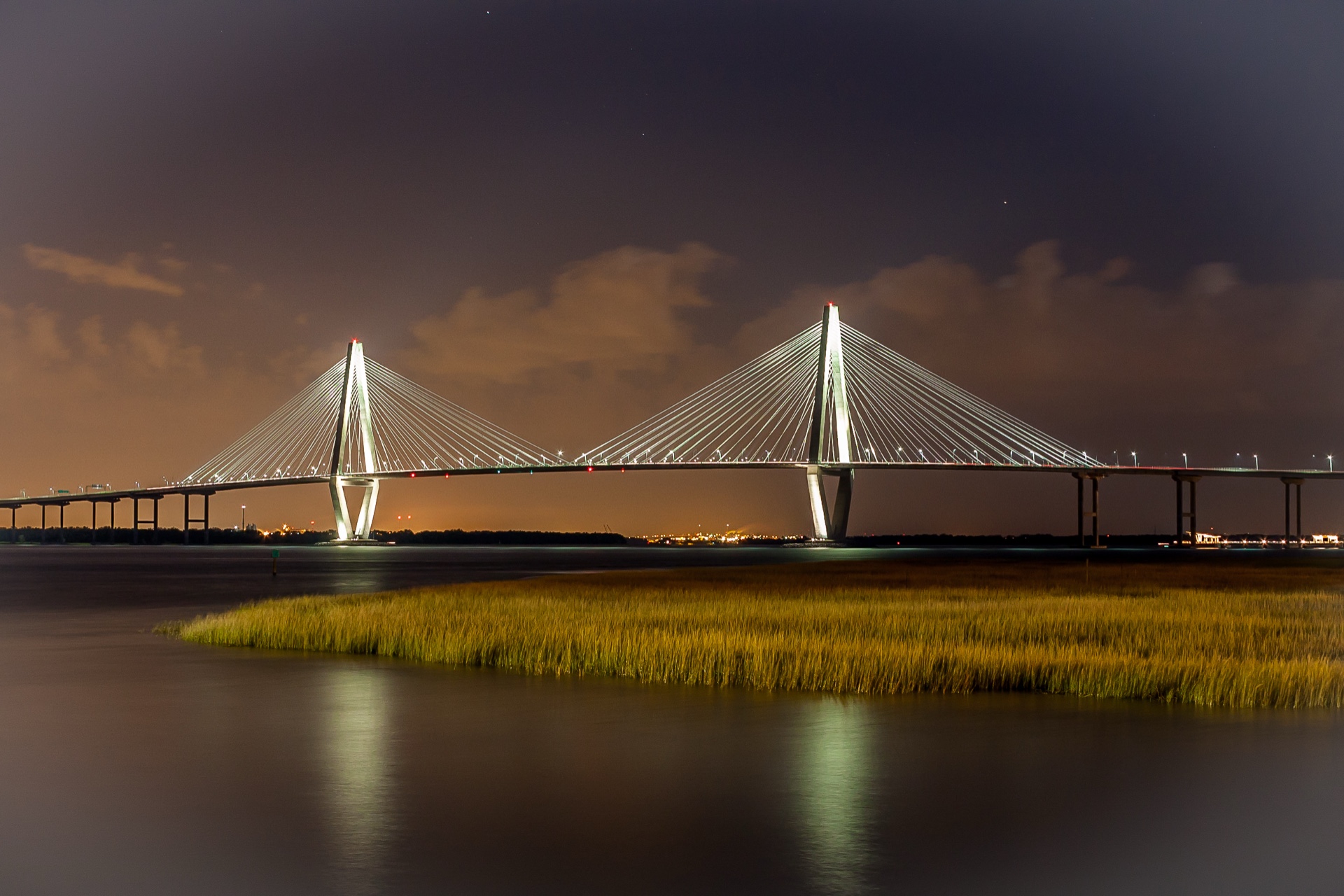 Charleston Sc Bridge from Uss Yorktown