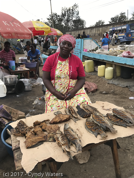 Woman Selling Fish Mathare Valley Kenya
