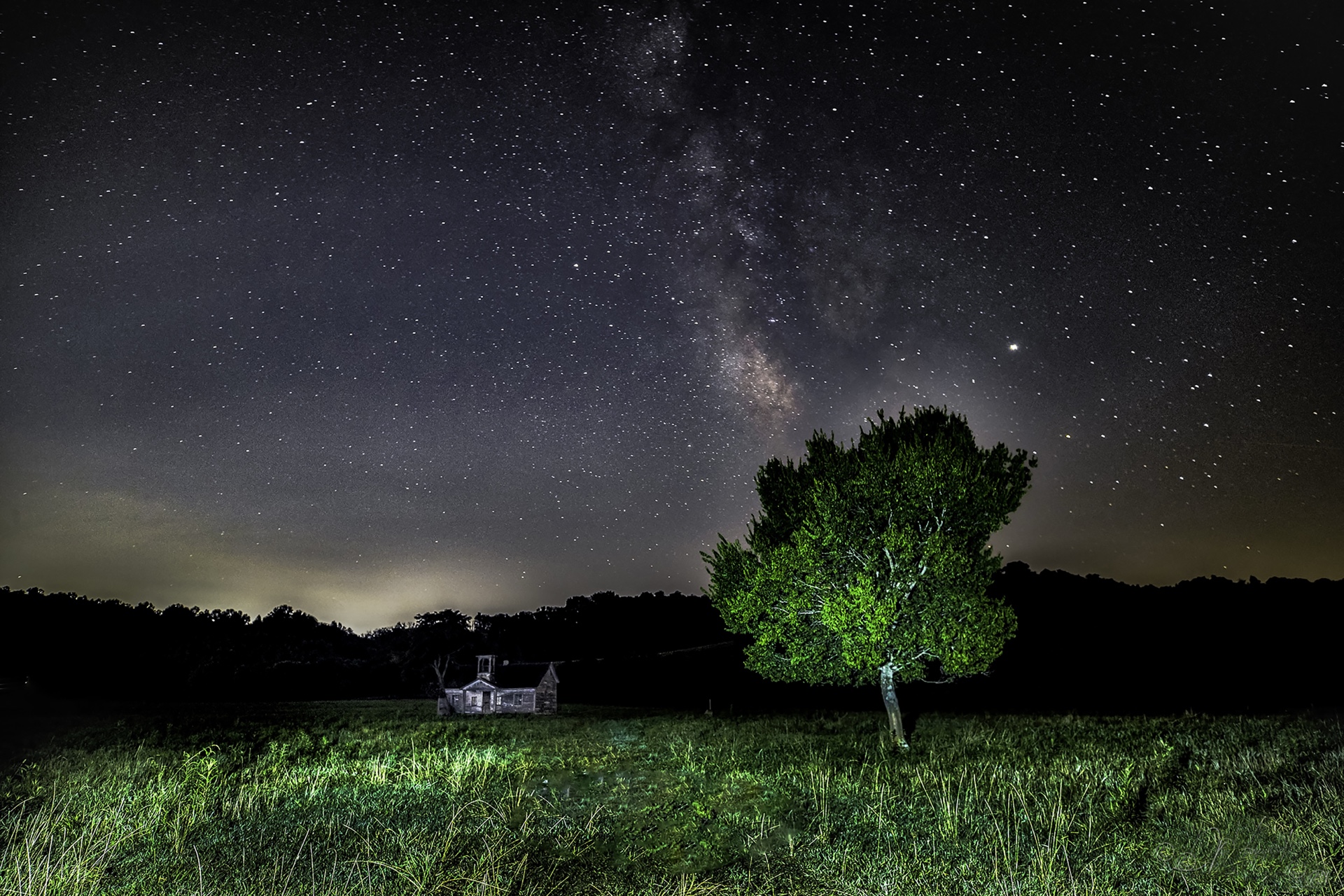 Old school under the milkyway