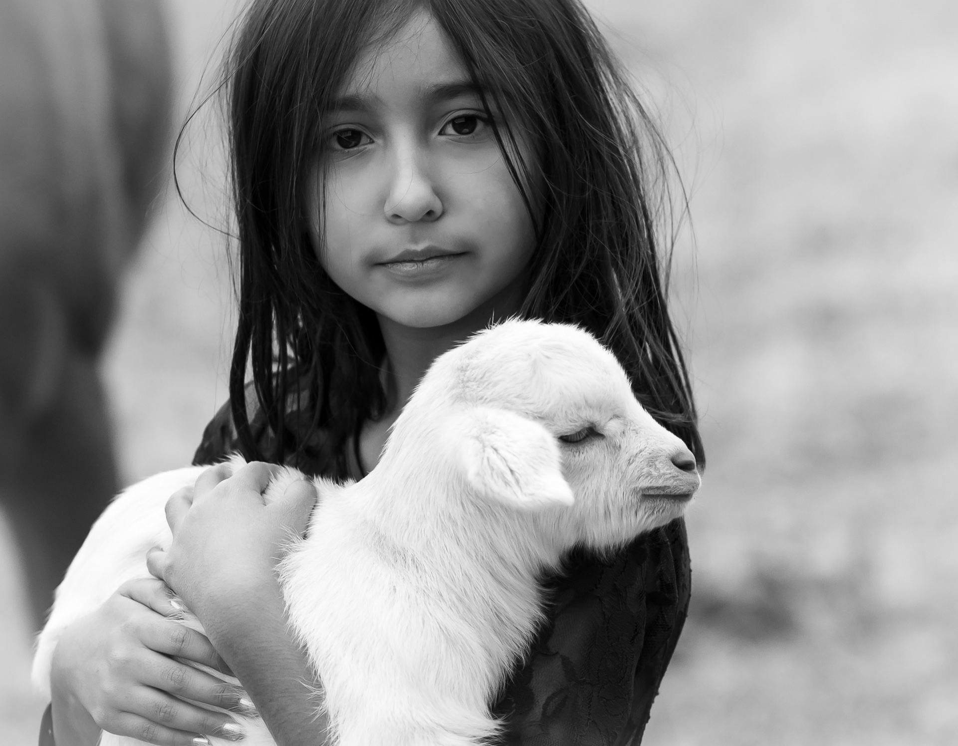 Girl With A Lamb