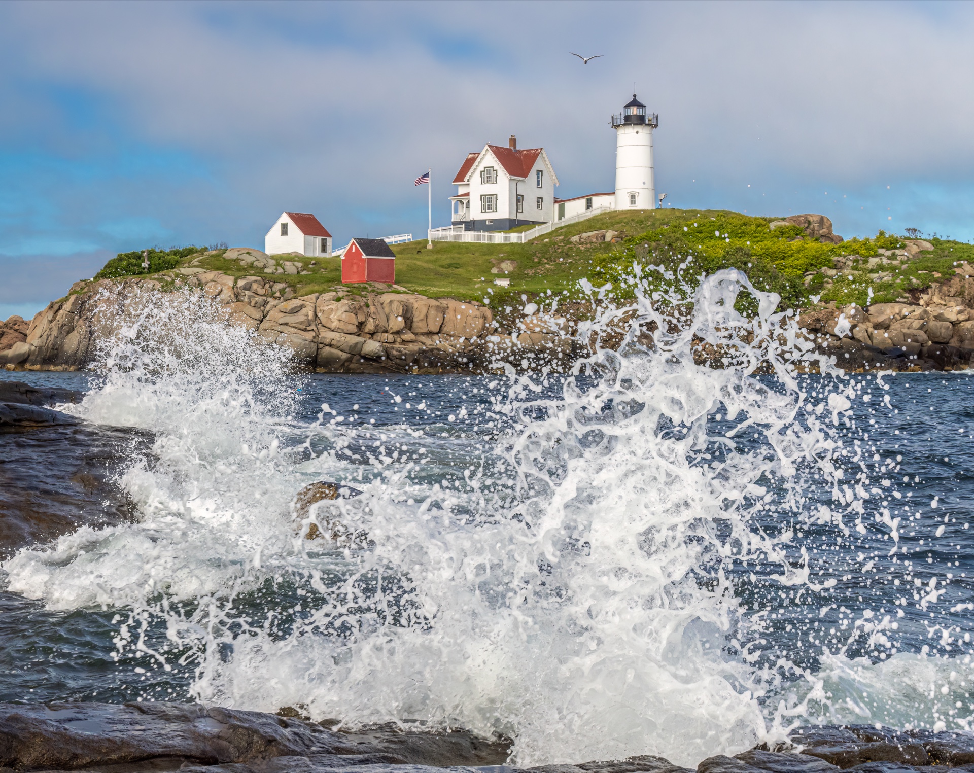 Tide Coming In at Nubble Lighthouse