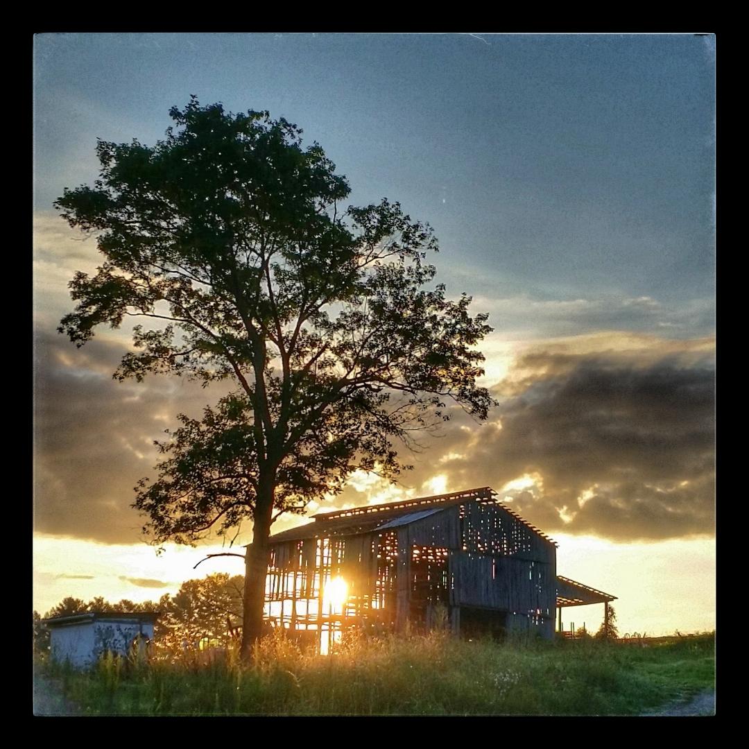 Sunrise Through the Old Barn